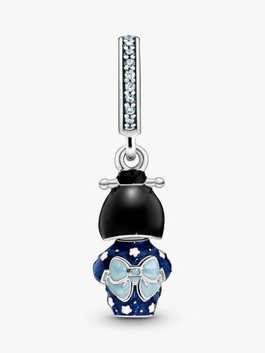 Japanese Doll in Blue Kimono Dangle Charm