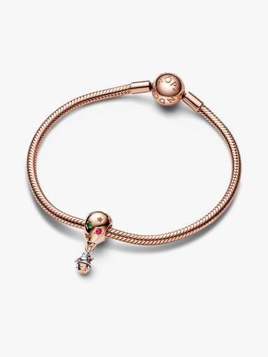 Two-tone Santa Claus in Hot Air Balloon Charm