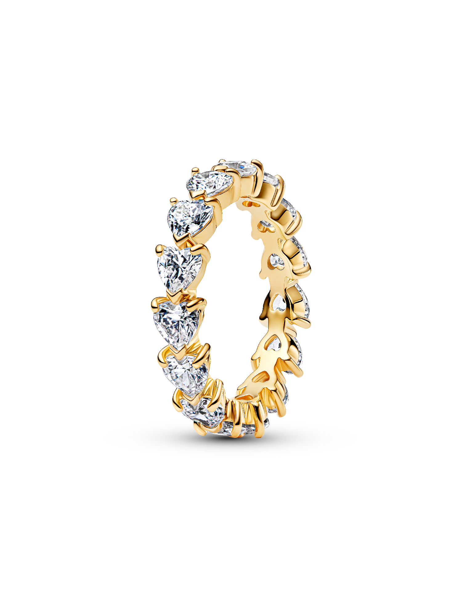 Band of Clear Hearts Ring | ゴールドプレーティング | パンドラ