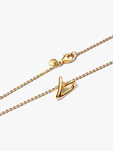 Organically Shaped Heart Small Pendant Necklace