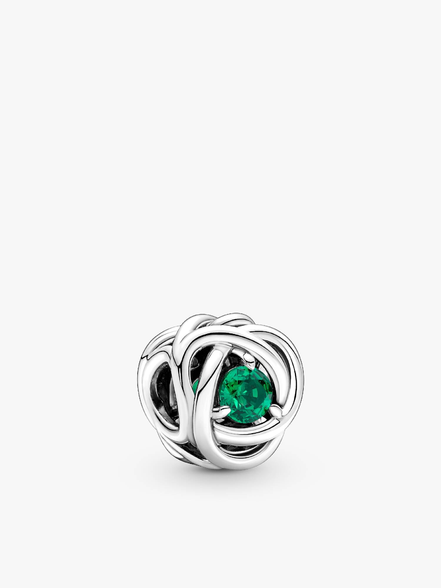 Green Eternity Circle Charm