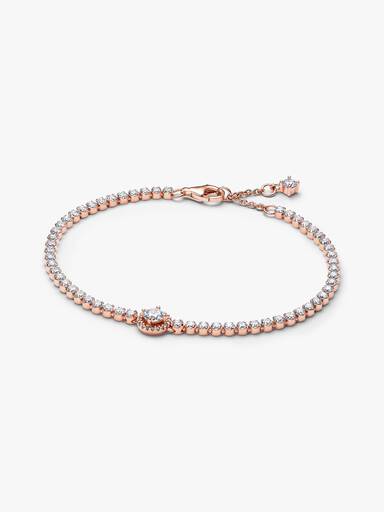 Sparkling Halo Tennis Bracelet