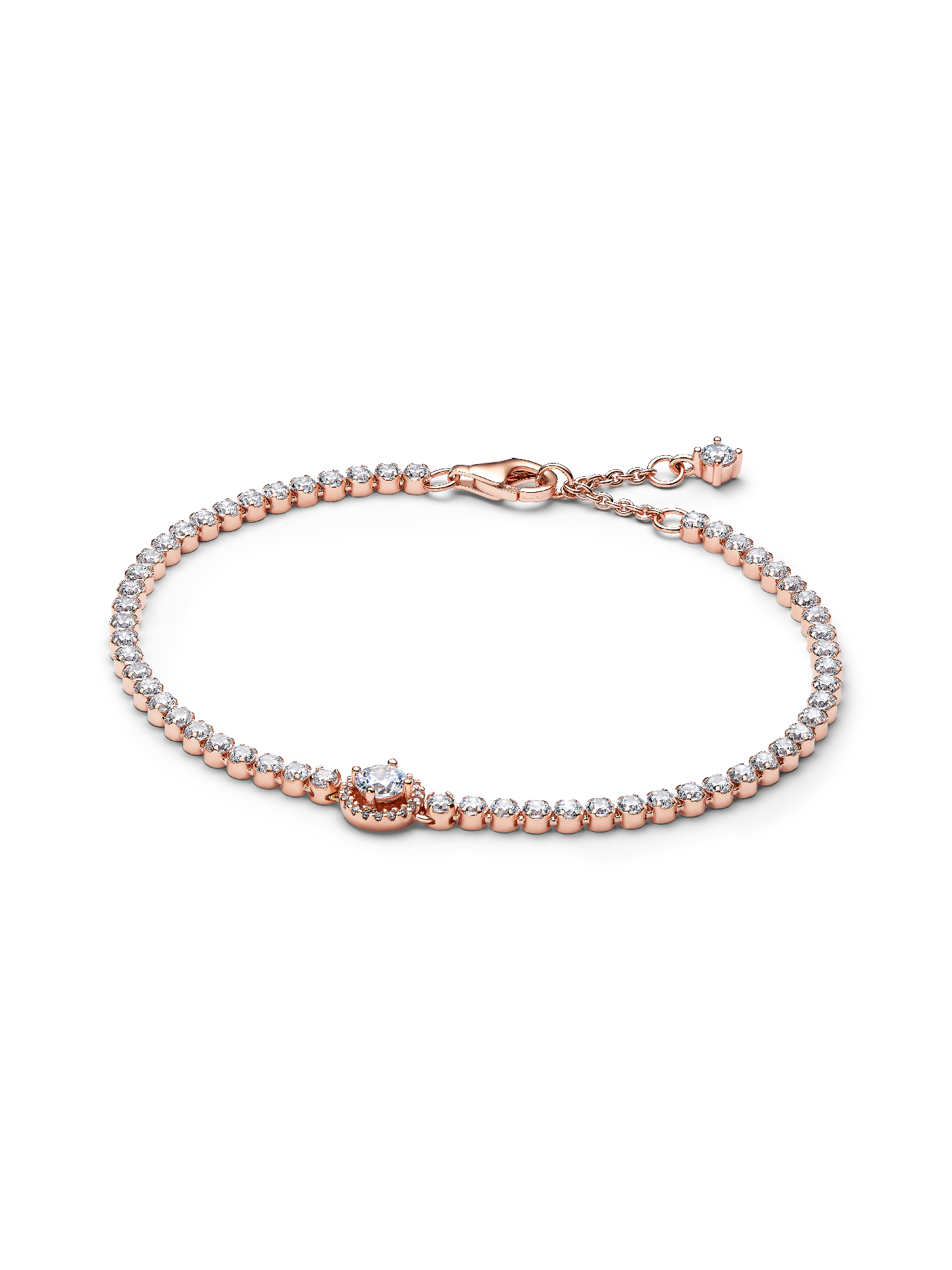 Sparkling Halo Tennis Bracelet