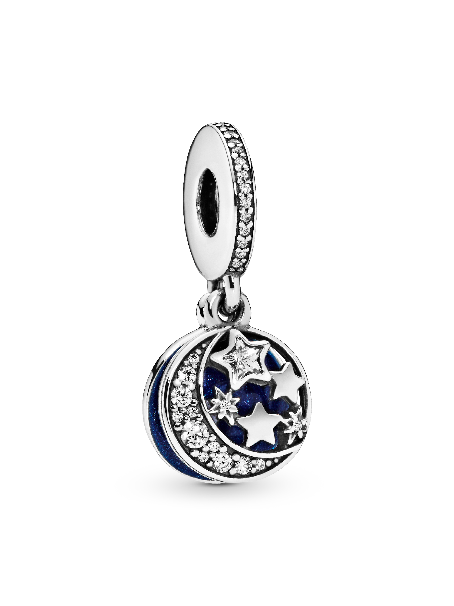 Moon & Blue Sky Dangle Charm | スターリングシルバー | パンドラ'
