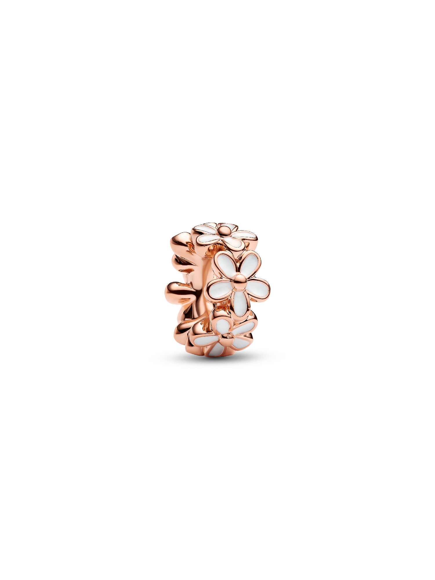 White Daisy Flower Spacer Charm | ローズゴールドプレーティング