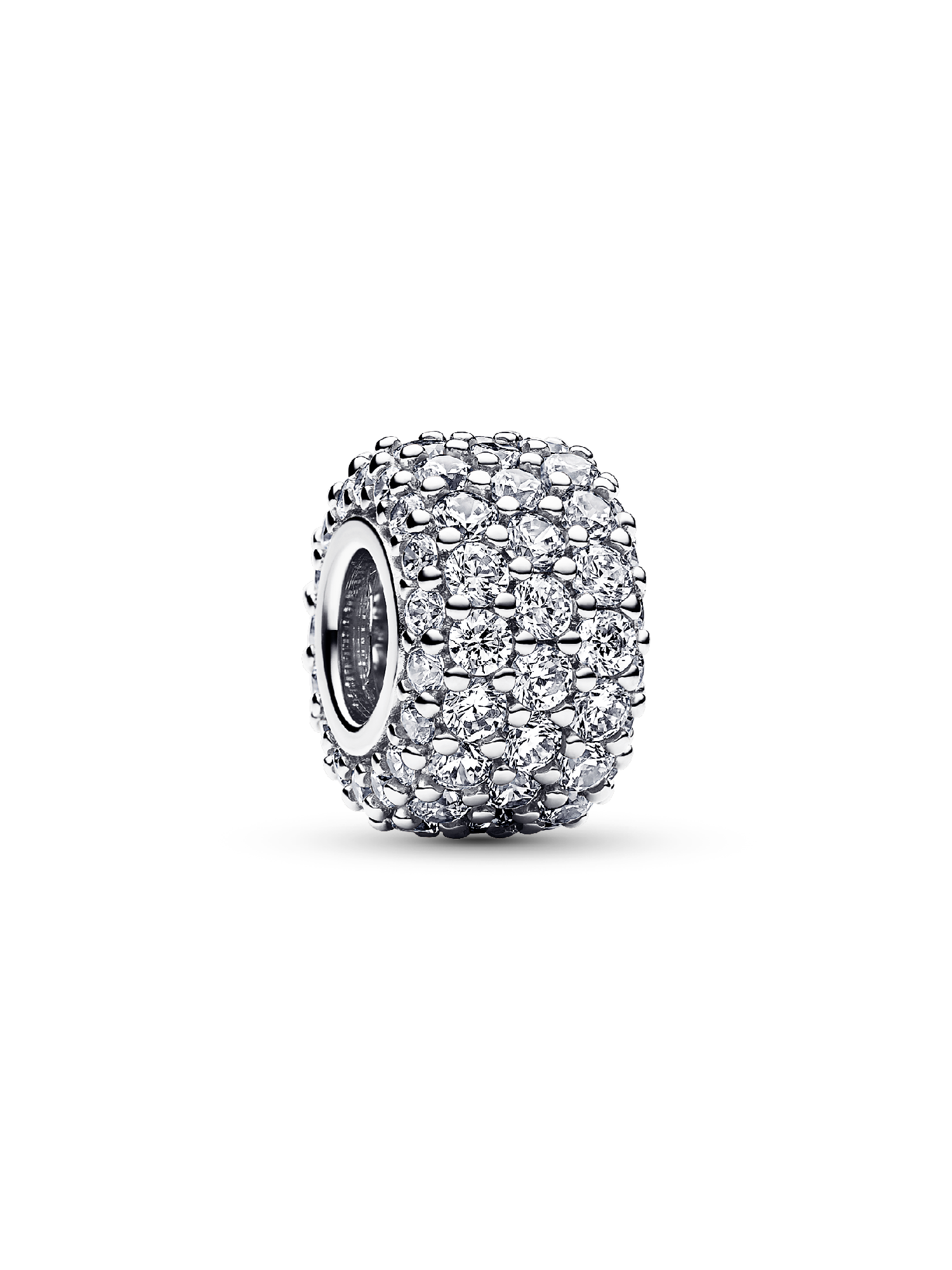Sparkling Pavé Triple-row Charm | スターリングシルバー | パンドラ'