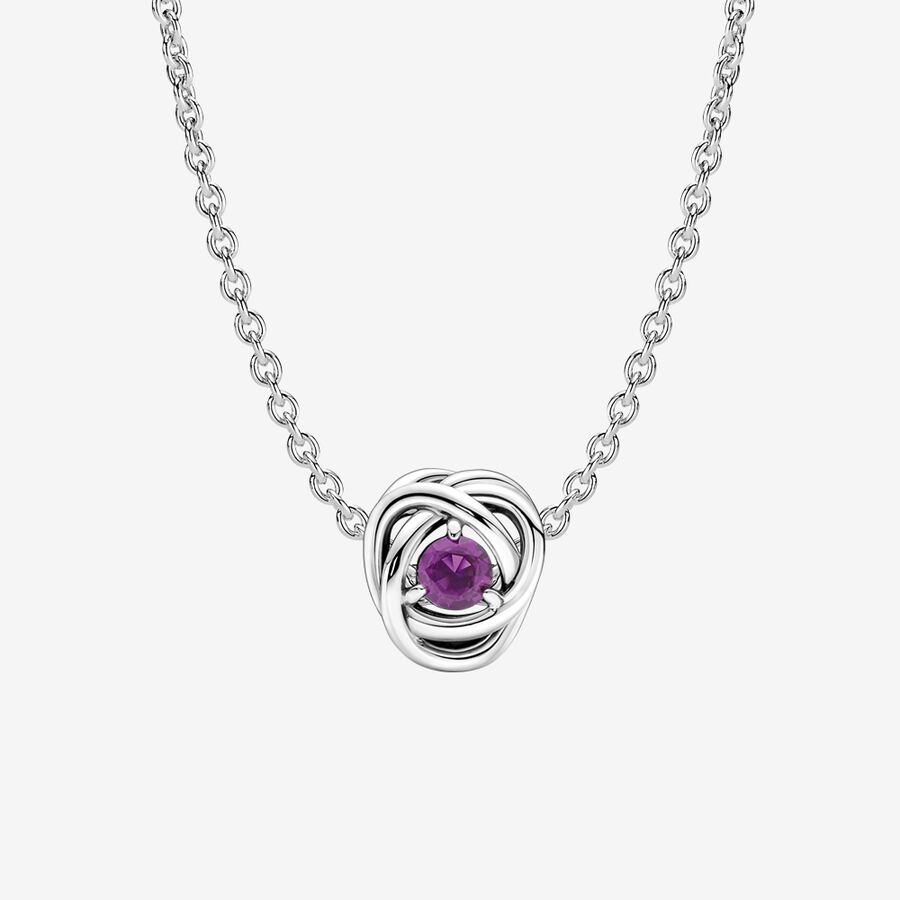 February Crystal Birthstone Necklace Set image number 0