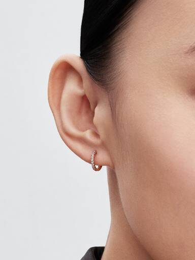 Sparkling Huggie Hoop Earrings