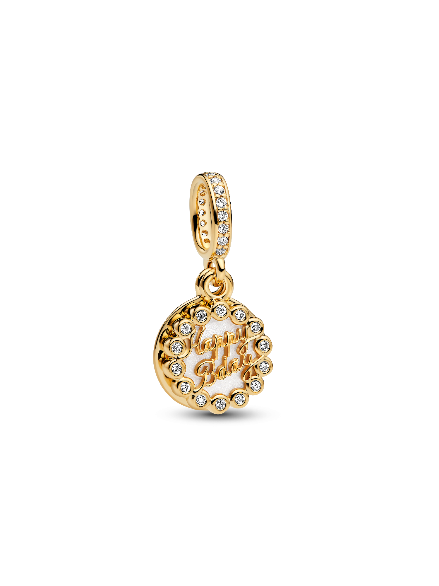 Happy Birthday Cake Dangle Charm | ゴールドプレーティング | パンドラ