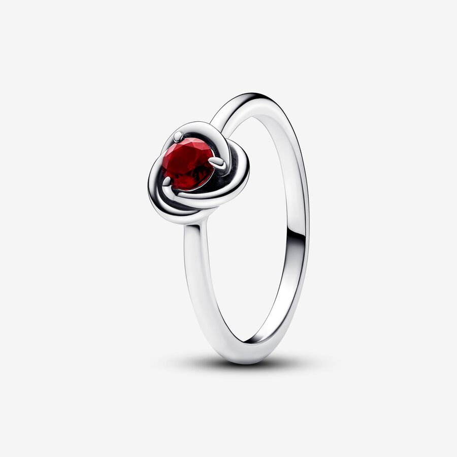 Red Eternity Circle Ring image number 0