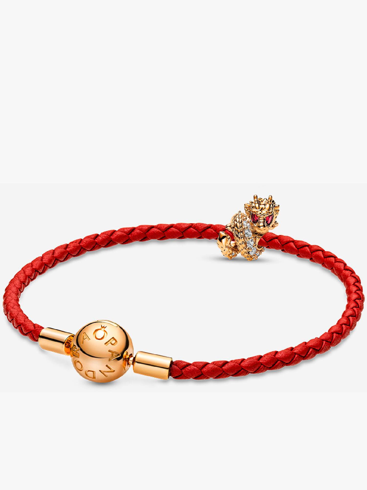 Gold Dragon Charm and Bracelet Set