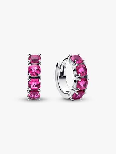 Pink Hoop Earrings