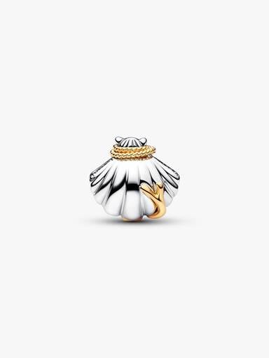 Disney Princesses Ariel Shell Lab-Grown Diamond Two-Tone Charm