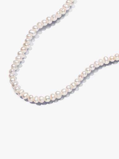 Treated Freshwater Cultured Pearls T-bar Collier Necklace