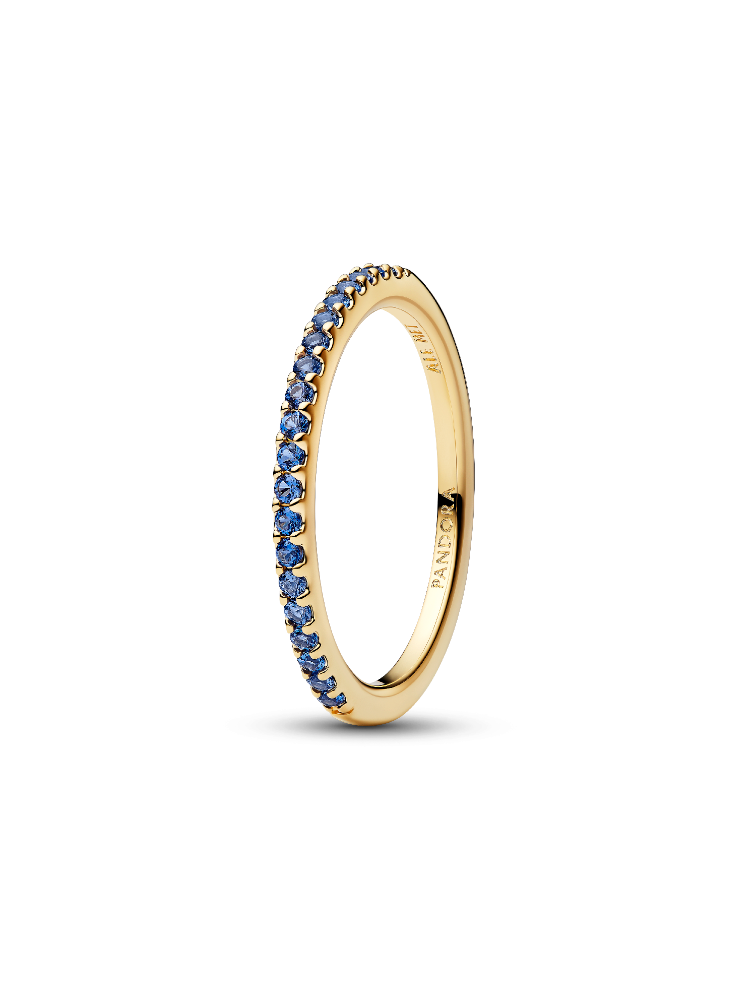 Sparkling Blue Half-Eternity Band Ring