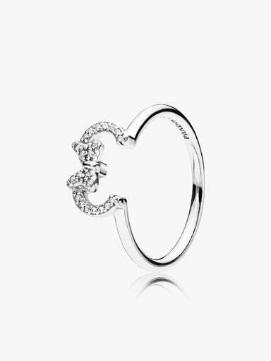 Disney Minnie Mouse Ears Silhouette Puzzle Ring