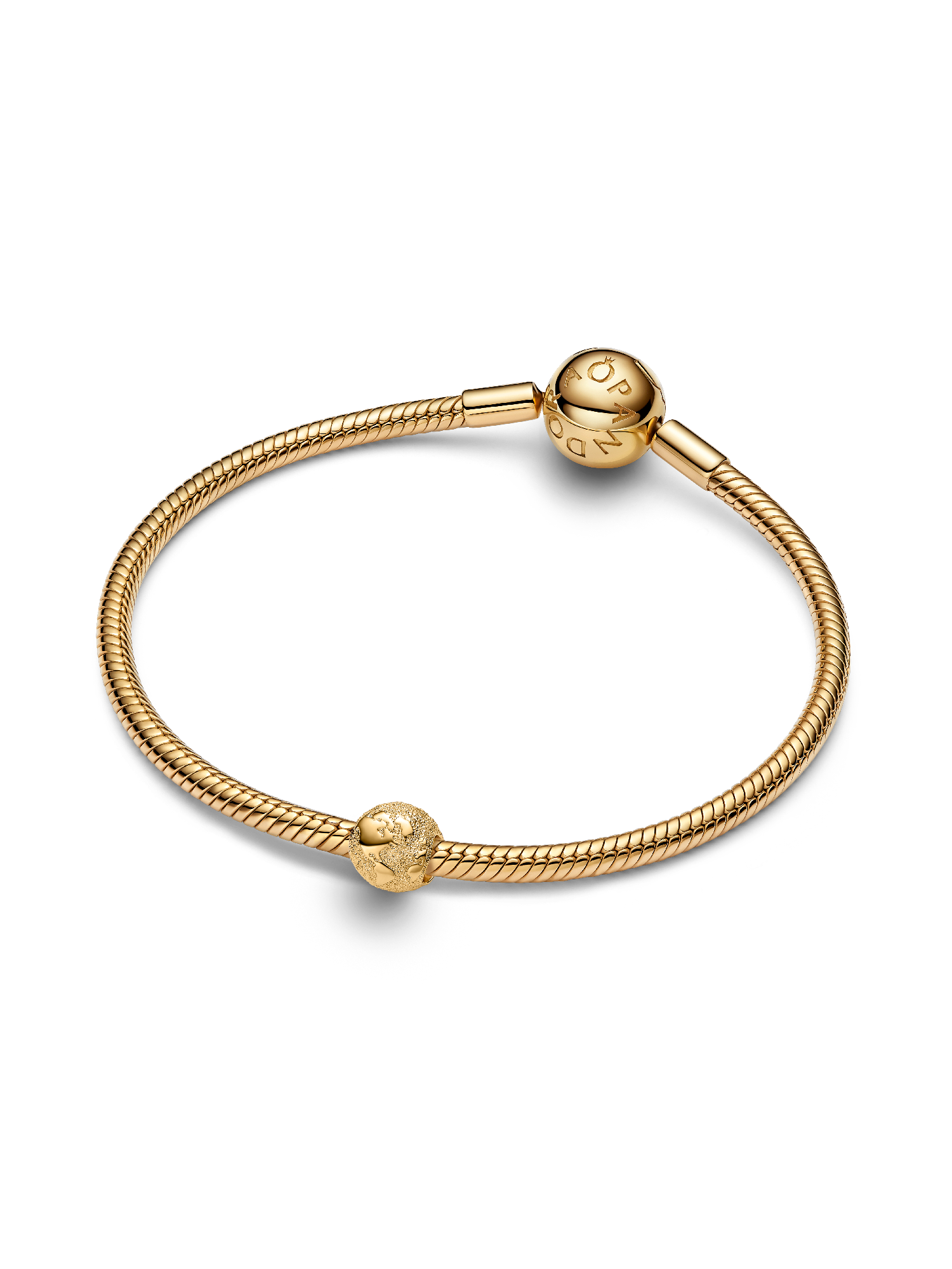 Textured Globe Mini Charm | ゴールドプレーティング | パンドラ'