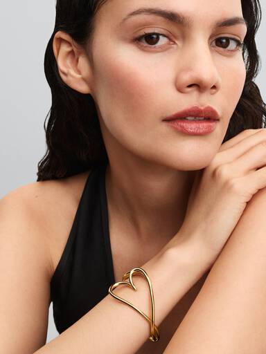 Organically Shaped Heart Bangle