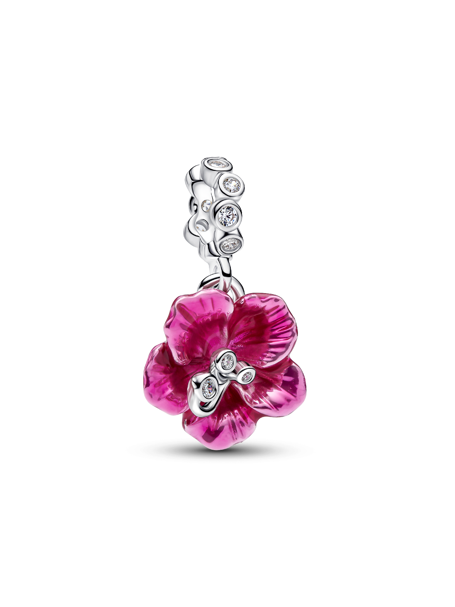 Hibiscus Dangle Charm | スターリングシルバー | パンドラ'