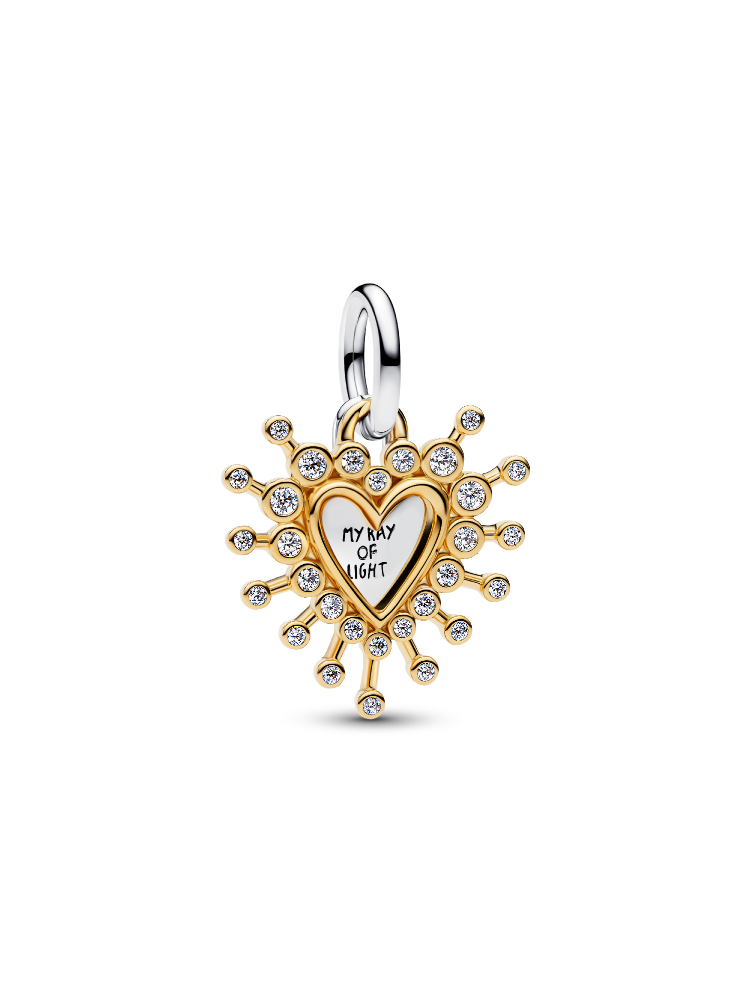 Pandora チャーム 2個セット S925 ALE open radiant Radiant Heart Double Dangle Charm | ツートーン | パンドラ'
