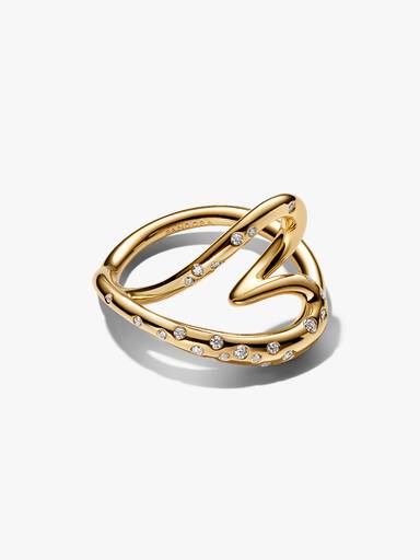 Organically Shaped Stone-Set Heart Ring
