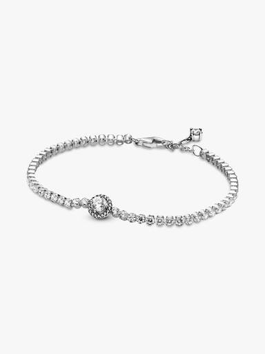 Sparkling Halo Tennis Bracelet