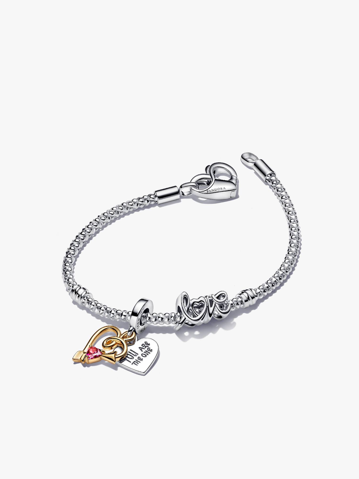 Heart & Handwritten Love Bracelet Set