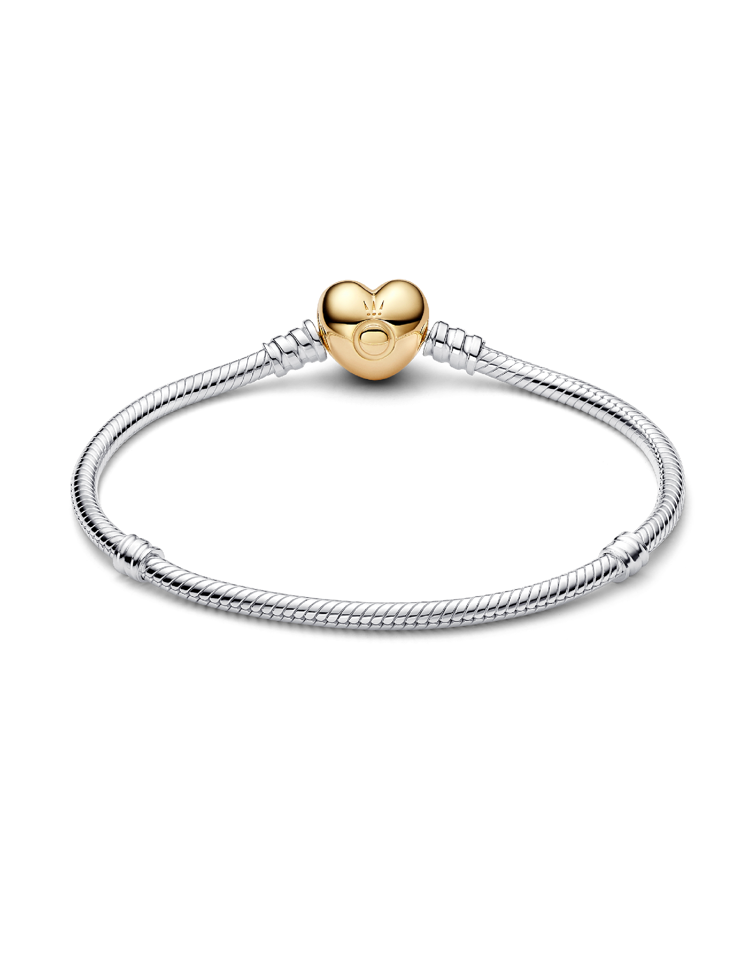 Heart Clasp Snake Chain Bracelet | ツートーン | パンドラ'