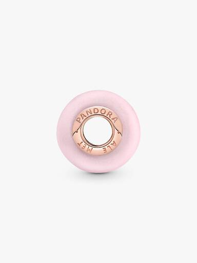 Matte Pink Murano Glass Charm