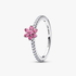 Sparkling Pink Flower Ring Sparkling Pink Flower Ring