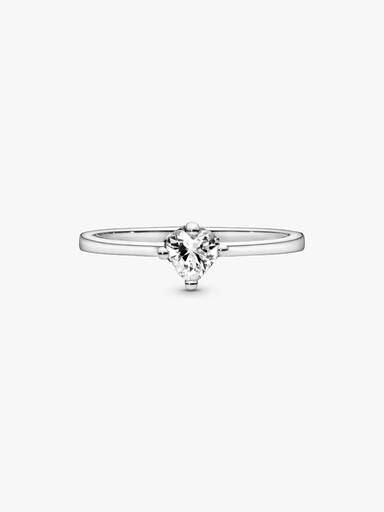 Clear Heart Solitaire リング
