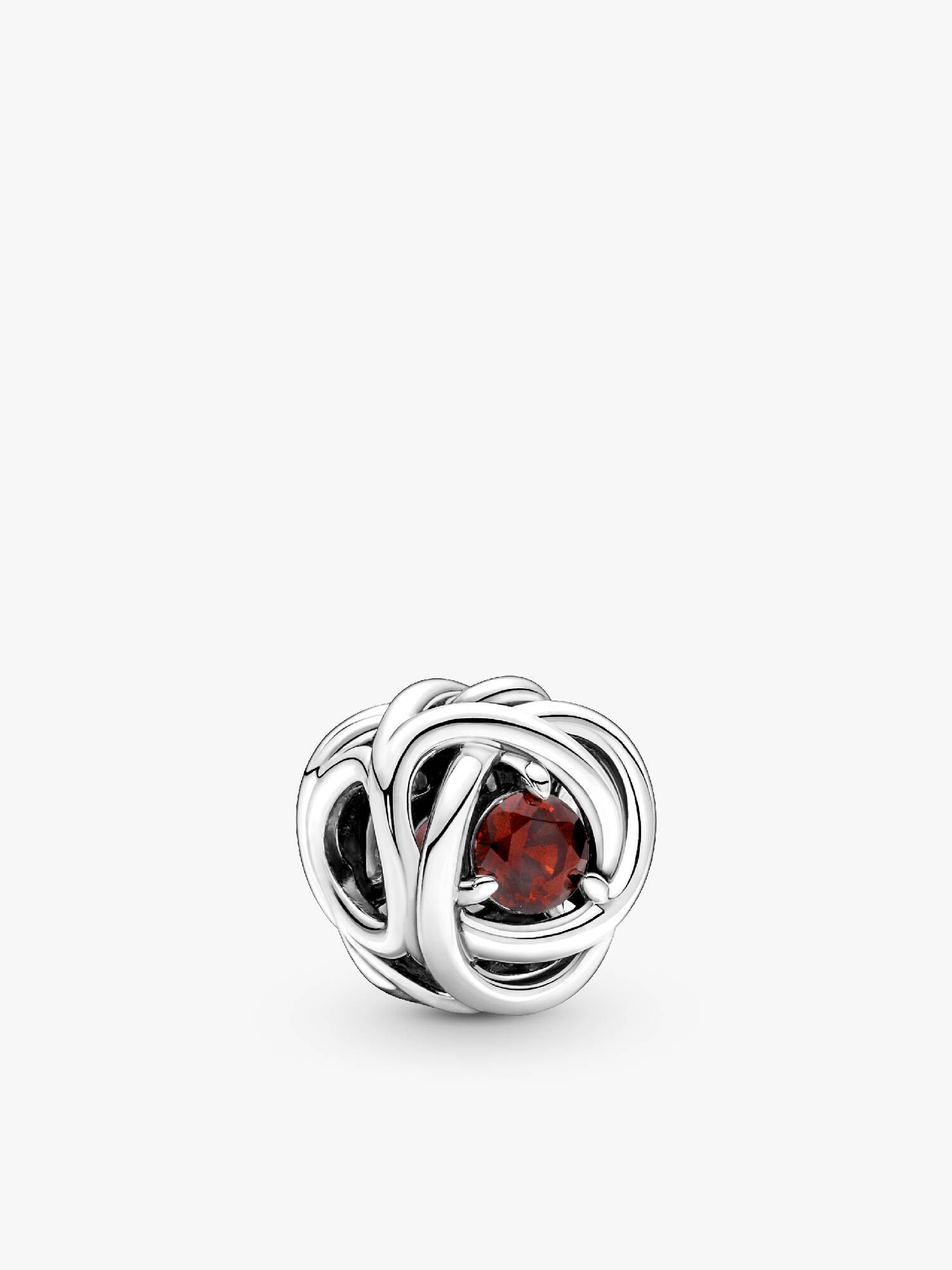 Red Eternity Circle Charm