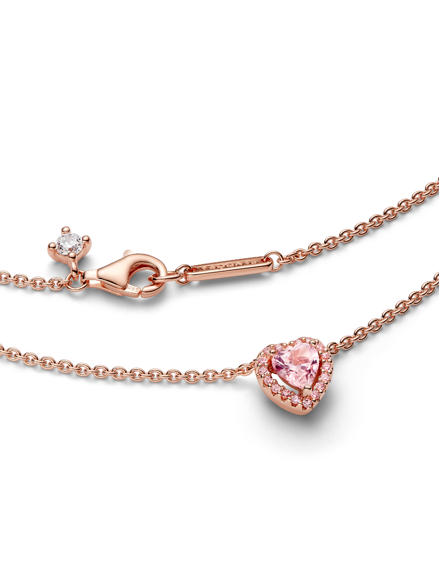 Pink Heart Collier Necklace | ローズゴールドプレーティング | パンドラ'