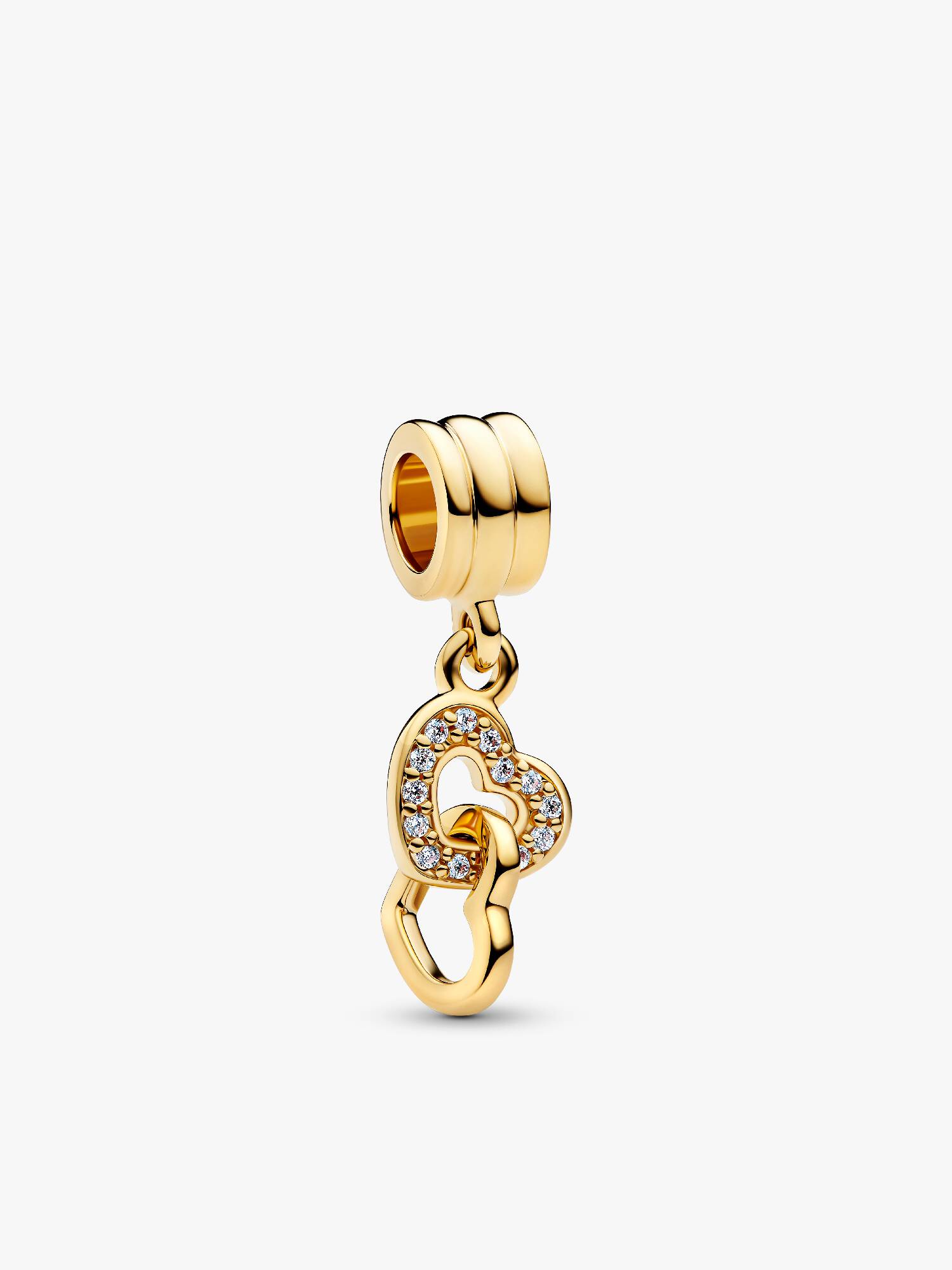 Interlocking Hearts Dangle Charm