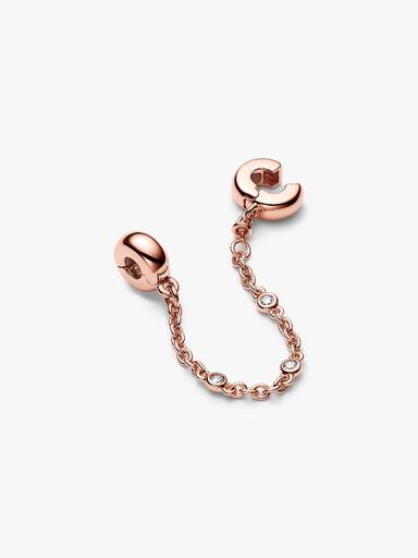 Triple Clear Stone Safety Chain