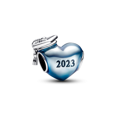 Blue 2023 Graduation Heart Charm