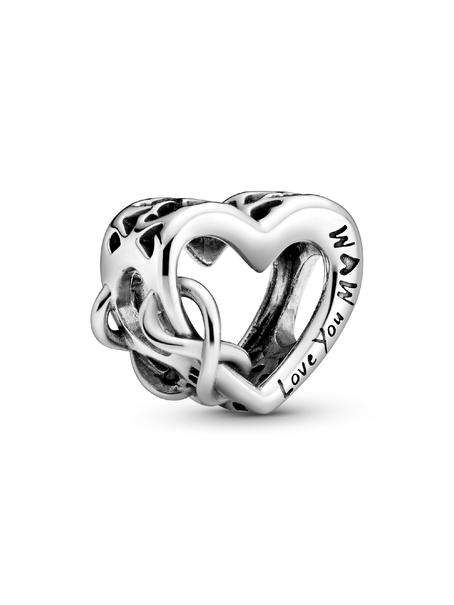 Love You Mum Infinity Heart Charm | スターリングシルバー | パンドラ'