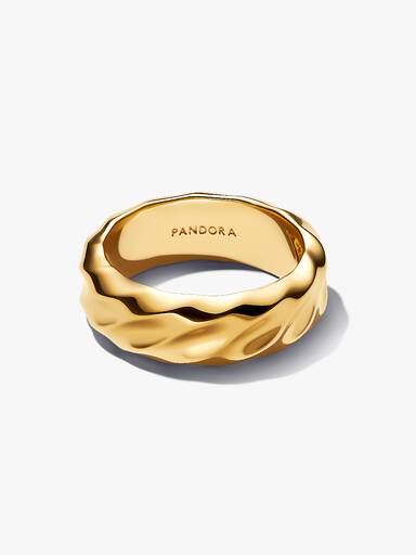 Rippled Wide Band Ring