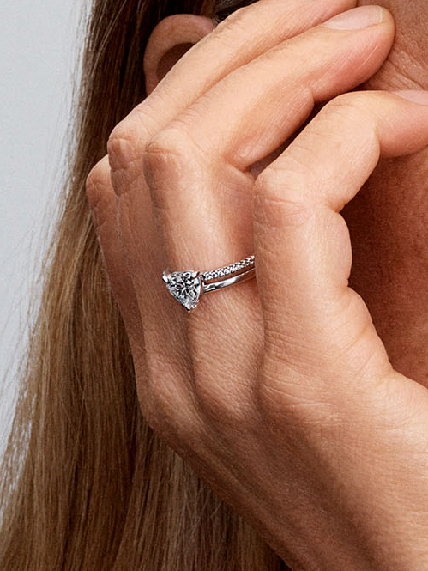 Double Band Heart Ring | スターリングシルバー | パンドラ'